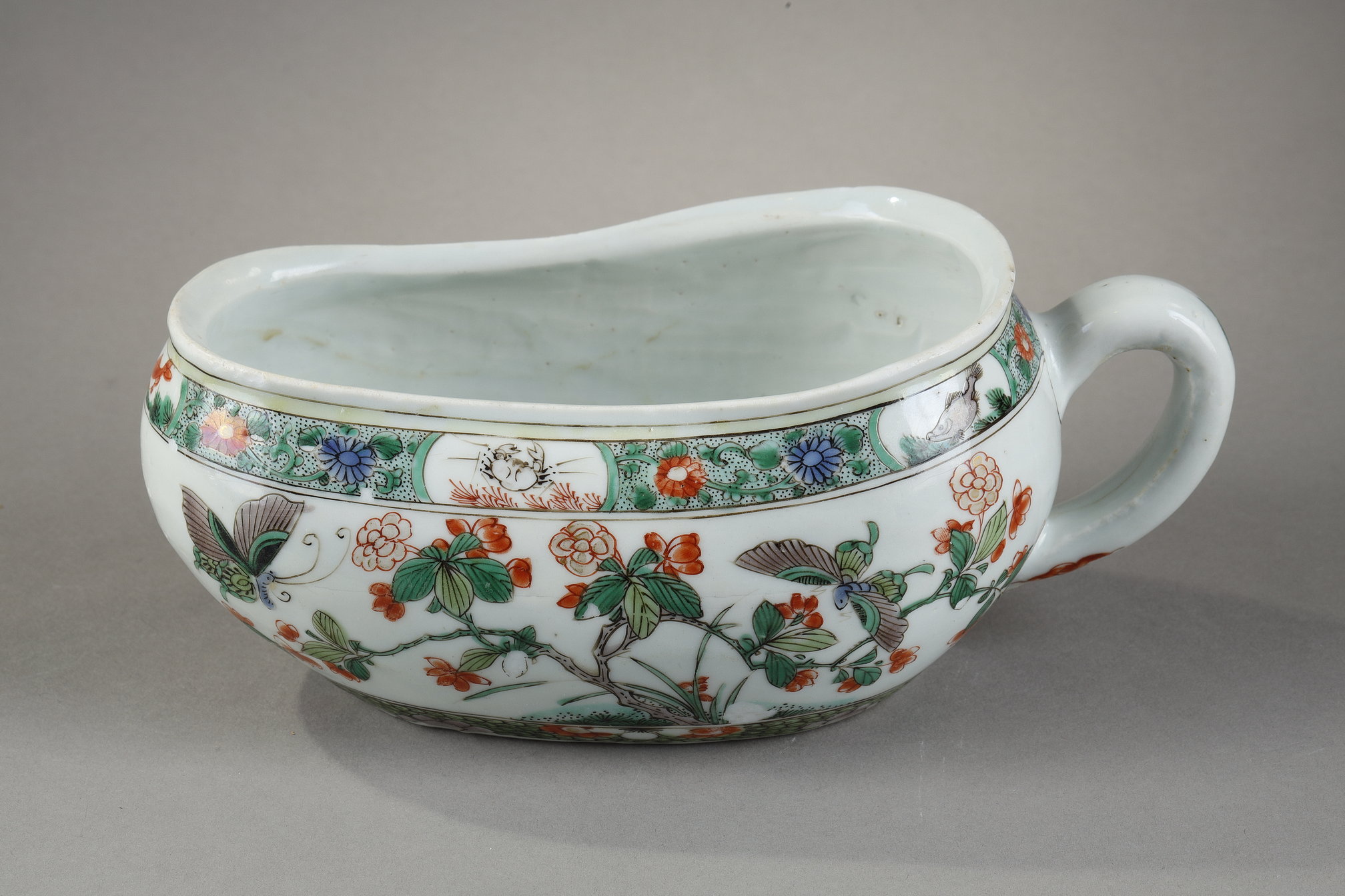 Vase Bourdaloue  Famille Verte porcelain